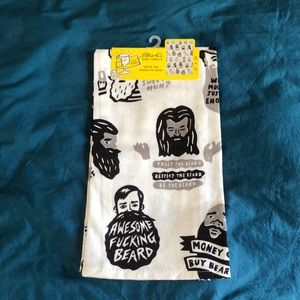 Blue Q kitchen towel for your bearded friends